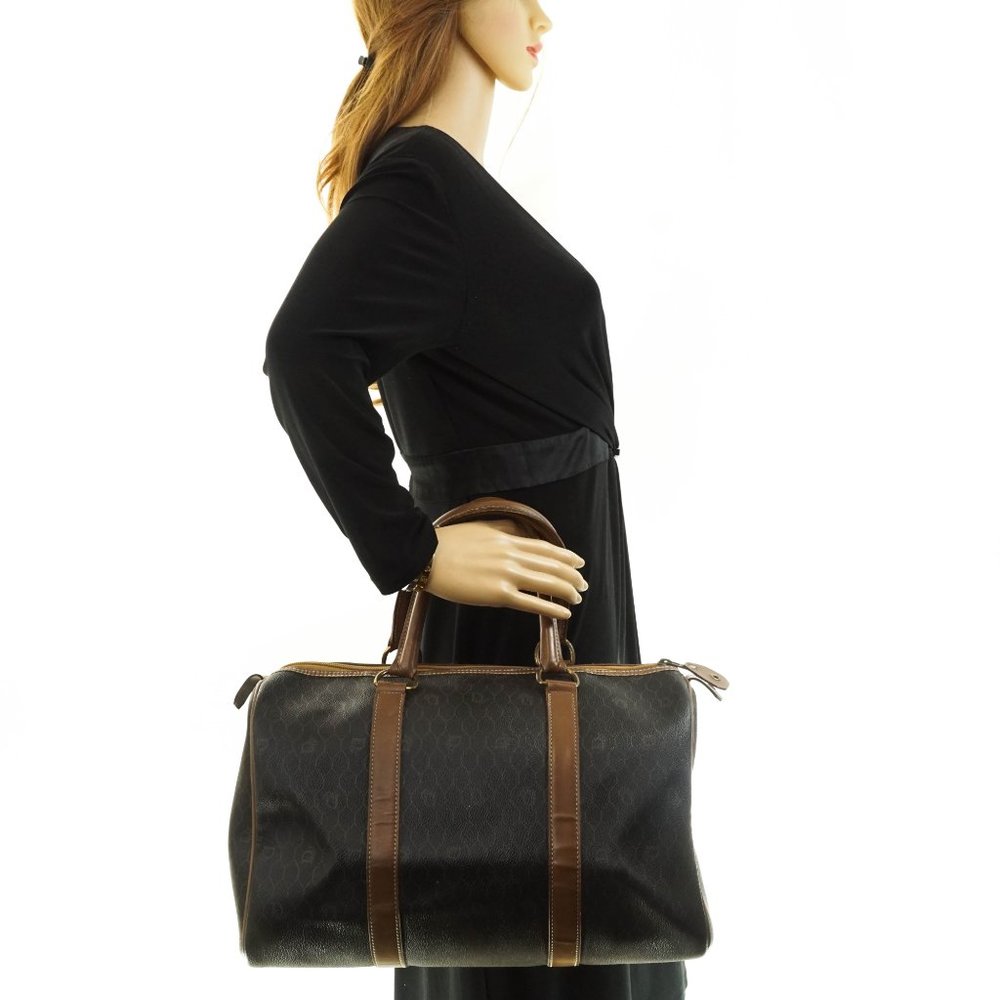Vintage Christian Dior Hand Bag Pvc Dark #15989C12 - Picture 2 of 14